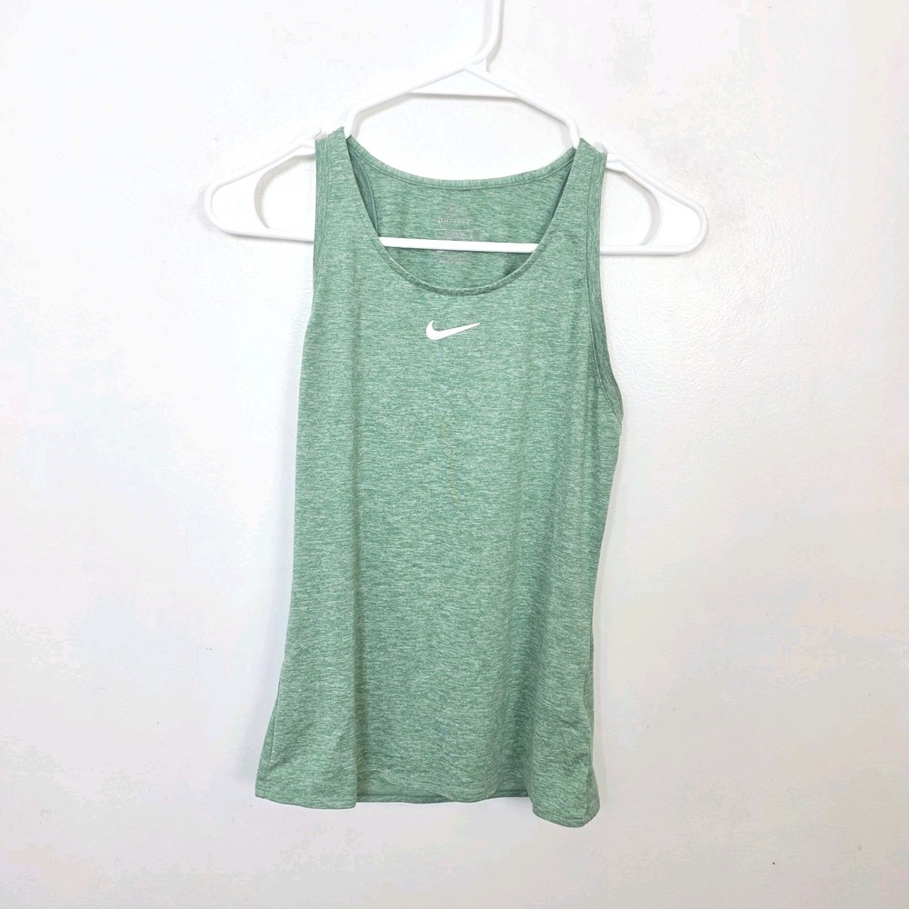 Nike Green Heathered Cut-Out Athletic Fitness Lightweight Slim Fit Tank Top XS